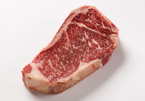 **U.S.D.A. Prime Grade Beef New York Strip Steaks - Bone-in   $14.99lb