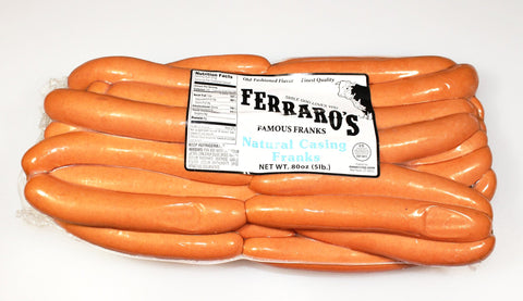 Ferraro's 5lb Natural Casing Franks  $22.99