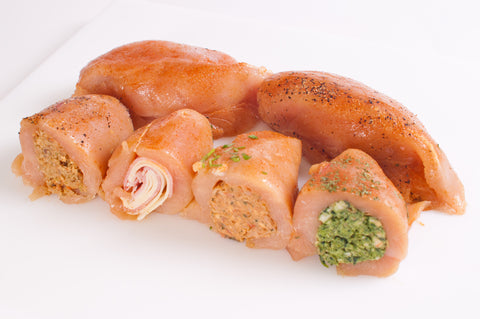 Stuffed Boneless & Skinless Chicken Breast  $5.99lb