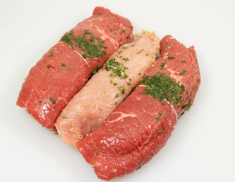 Beef & Pork Braciola Combo Pack  $6.99lb