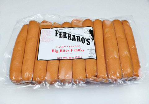 Ferraro's 5lb Big Bites Casing Franks  $21.99
